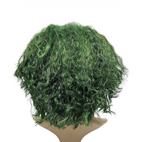 Perruque courte de clown synthétique, style chauve, cheveux amusants pour accessoires de fête d'Halloween