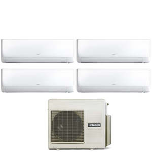 Hitachi Quadri Split Inverter Performance Series 7 + 7 + 7 + 9 Aire acondicionado con Wi-Fi de 7000 + 7000 + 7000 + 9000 opcional - Product Image 1