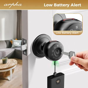 Cerradura Inteligente Arpha D260 con Control por Aplicación Tuya, Desbloqueo por Huella Dactilar y Contraseña BT, Cerradura de Perilla Inteligente para Dormitorio, Cerradura de Puerta Interior Inteligente - Product Image 4