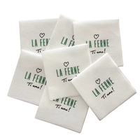 Serviettes blanches Airlaid avec logo imprimé personnalisé pour magasin de desserts Bar Shop