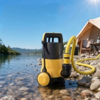 Pompe à eau submersible 550W, pompe de drainage électrique sous-marine, hauteur de refoulement max. 7,0m, débit 10500L/h, passage 35mm