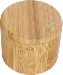 Wanmei 2026 Salero Moderno de Bambú de 6 Onzas, Caja de Almacenamiento de Madera con Tapa Magnética Giratoria, Conserva la Frescura de Alimentos <span class=keywords><strong>y</strong></span> Especias, para el Hogar Moderno - Product Image 5