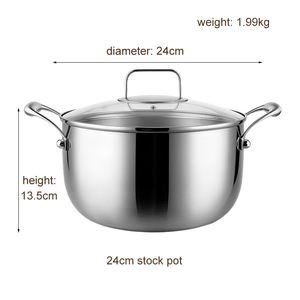 Set di utensili da cucina 316 pentole in acciaio inox con brodo antiaderente pentole Wok Pan per cottura a induzione a Gas - Product Image 5