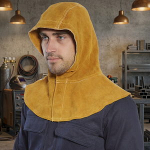 Masque de soudage intégral en cuir robuste à assombrissement automatique JNA GROUP avec protection du cou et isolation thermique pour la construction - Product Image 3
