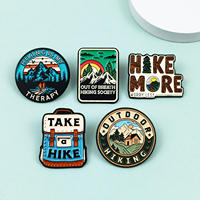 Pin Bros Enamel Petualangan Mendaki Gunung dari Bahan Alloy, Lencana Berkemah, Aksesoris Elemen Gunung yang Dapat Dipersonalisasi