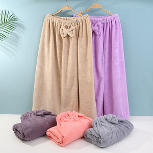 Gonna da bagno indossabile asciugamano da bagno morbida e confortevole in microfibra da ragazza e da donna - Product Image 2