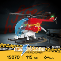 Woma Factory Helicopter Building Blocks Set pour Fire Rescue Military Scene (15070)