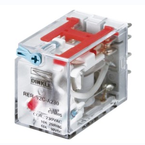 Relé Dinkle Rer S4c D24 24Vdc 2No, Relé Electromagnético Industrial Miniatura para Uso General - Product Image 3