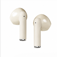 Earbud Olahraga Nirkabel Original Tahan Air IPX4, Earphone In-Ear dengan Senter LED, Peredam Kebisingan, Layar Digital untuk Gaming