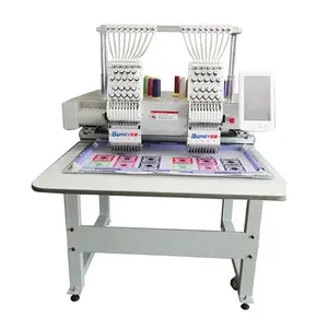 Factory Direct Double Head Computerized Sewing T Shirt Embroidery Machine 2 Head 9 12 15 Needles Embroidery Machine