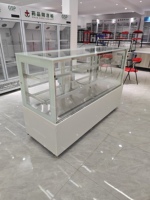 Vitrine Réfrigérée Commerciale Verticale pour Gâteaux, Réfrigérateur à Air Refroidi avec Vitrine en Verre pour Pâtisseries, Boulangeries, Cafés et Présentation de Desserts