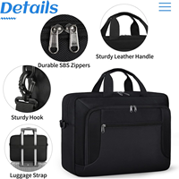 Sac d'ordinateur portable pour hommes femmes bureau d'affaires porte-documents de 17.3 pouces grand sac d'ordinateur étanche sac d'épaule réglable sac de messager