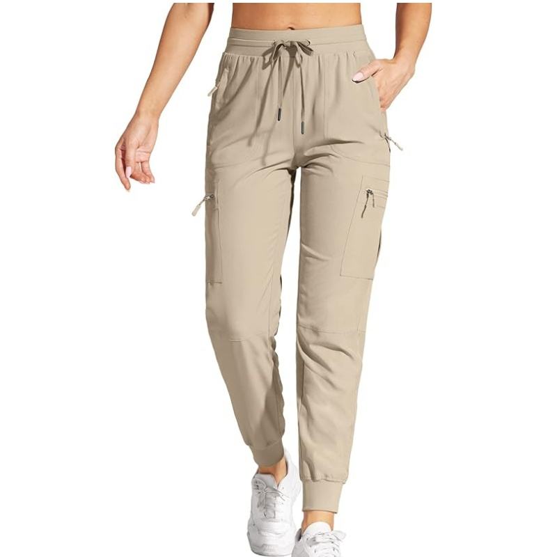 Polyester Spandex Women Trousers High Waist Wide Leg