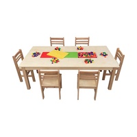 Meubles de classe pour maternelle, table et chaises pour enfants en forme de croissant, table d'activités en bois en forme de demi-lune, équipement