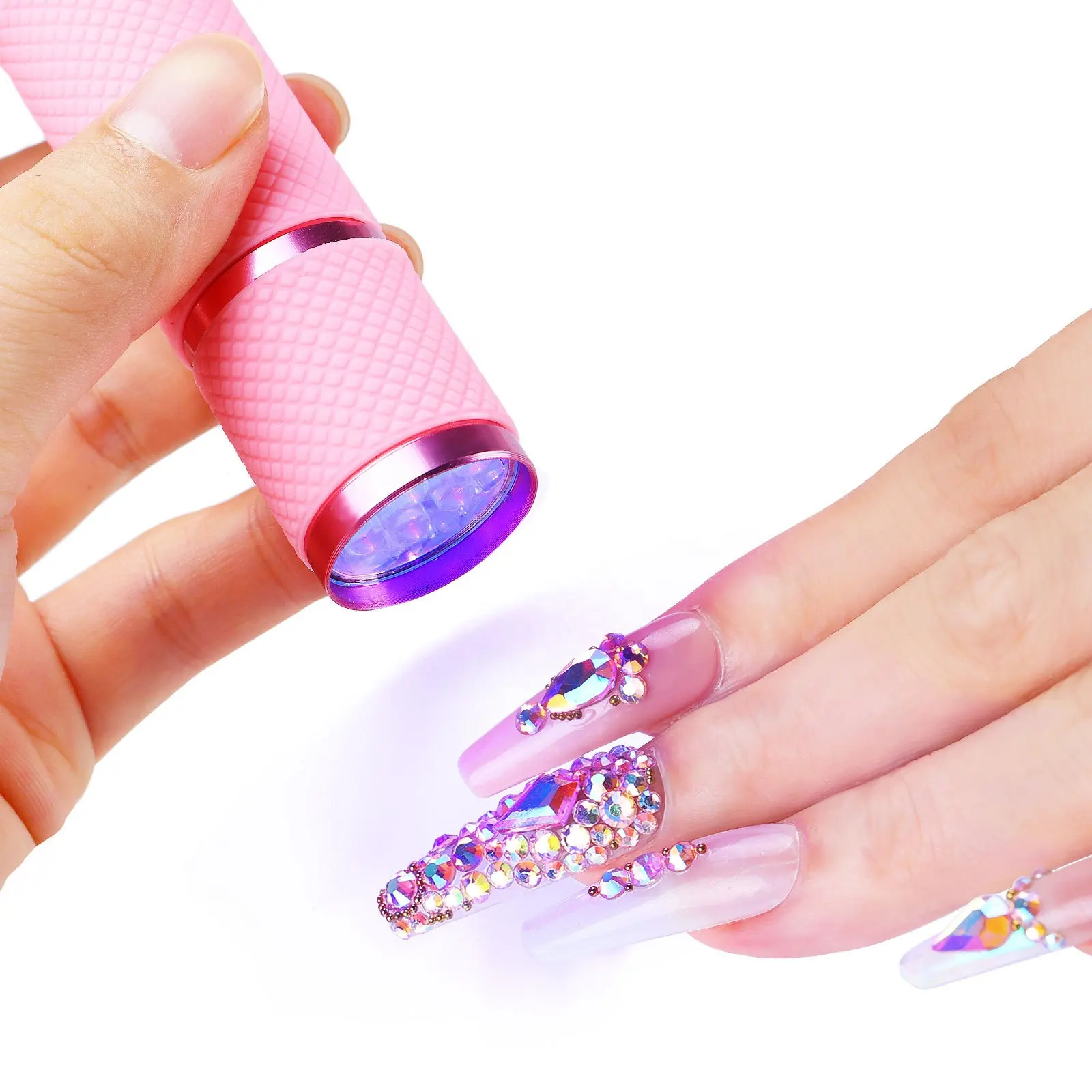 Mini 9 LED lampe de poche sèche-ongles lampe UV pour Gel vernis manucure Nail Art outils à main séchage rapide Machine Portable