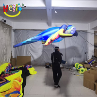 Costume de marche gonflable de défilé marionnette gonflable d'oiseau perroquet gonflable sauter aire de jeux de marionnettes d'oiseaux