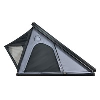 Carpa de Techo Rígida de Aluminio Tipo Concha para 3-4 Personas, Impermeable, de Montaje Rápido con Escalera para SUV 4x4 Todoterreno