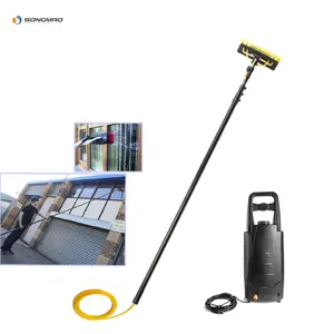 Hot sale 10ft 14ft Fiberglass Telescopic Pole Glass Cleaning Equipment Extendable Window Cleaning Pole