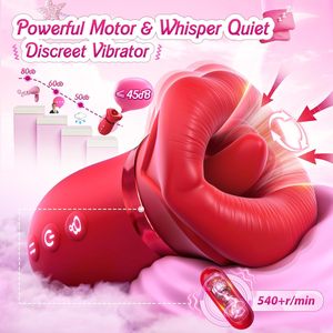 Kırmızı dudaklar vibratör USB Mag şarj 3-Speed emme dil yalama titreşimli Vibrating tor yetişkin seks oyuncakları toptan - Product Image 5