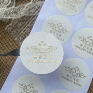 Tùy chỉnh giấy dán logo lá vàng in ấn bao bì chất lượng cao nhãn chai nước hoa hộp nến stickrs - Product Image 5
