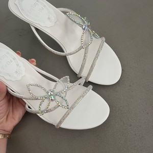 Sandalias de Tacón Alto con Pedrería Brillante y Logotipo Personalizado para Mujer, Estilo Dropshipping - Product Image 2