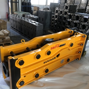SOOSAN Excavator Attachment <b>Hydraulic</b> <b>Breaker</b> SB81 Open Top Type Concrete Rock Demolition Hammer for Digging Mining work - Product Image 6