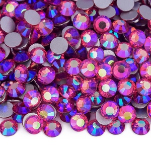 OLeeya Lot de strass en verre 100% réutilisables, couleurs AB, grand format, strass en verre à dos plat pour la décoration des ongles - Product Image 4