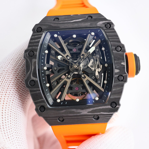 Reloj de Pulsera con Movimiento Integrado Tourbillon de Fibra de Carbono Naranja, Modelo Tendencia 2026, Universal para Hombre y Mujer, Ultraligero, 50g - Product Image 1