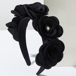 Diadema <span class=keywords><strong>de</strong></span> flores <span class=keywords><strong>de</strong></span> <span class=keywords><strong>estambre</strong></span> <span class=keywords><strong>de</strong></span> perla grande a la moda, nuevo estilo, accesorio para el cabello <span class=keywords><strong>de</strong></span> estilo callejero a la moda para vacaciones o ocasiones dulces - Product Image 4