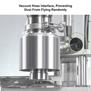 Machine de remplissage automatique à double tête à vis sans fin avec convoyeur et couvercle de protection pour poudres alimentaires, épices et lait en poudre - Product Image 5