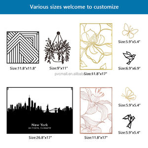 3 Piezas de Arte Mural Abstracto Minimalista Boho Africano <span class=keywords><strong>en</strong></span> Metal Negro, Decoración Geométrica para Pared, Sin Ganchos para Colgar - Product Image 6