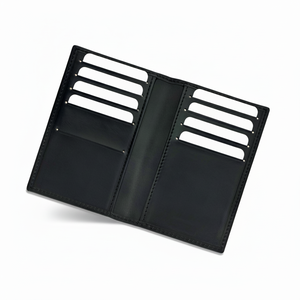 เคสใส่บัตรหนัง PU สีดำพรีเมี่ยมแบบมีที่ใส่บัตรเครดิตสไตล์ธุรกิจป้องกันด้วย RFID สามารถปรับแต่งรูปแบบได้ - Product Image 1