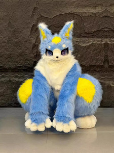 Đồ hóa trang thú bông mèo cáo Fursuit tùy chỉnh, trang phục mascot động vật nhồi bông, cosplay Fursona, mũ Fursuit, trang phục người lớn, trang phục diễu hành - Product Image 4