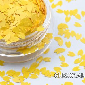 Neuankömmling Macaron Glitter Powder Quick-Sand Shape OEM/ODM Blüten blätter Blätter Leder Nagel Gruß karte - Product Image 2