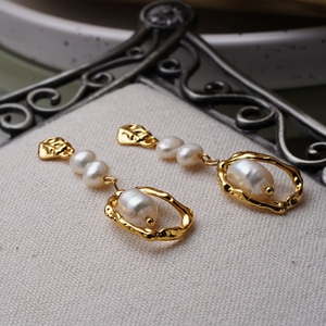 Hot Sale Vintage S925 Sterling <strong>Silver</strong> Exquisite Pearl Ring Earrings Fine <strong>Jewelry</strong> for Women - Product Image 5