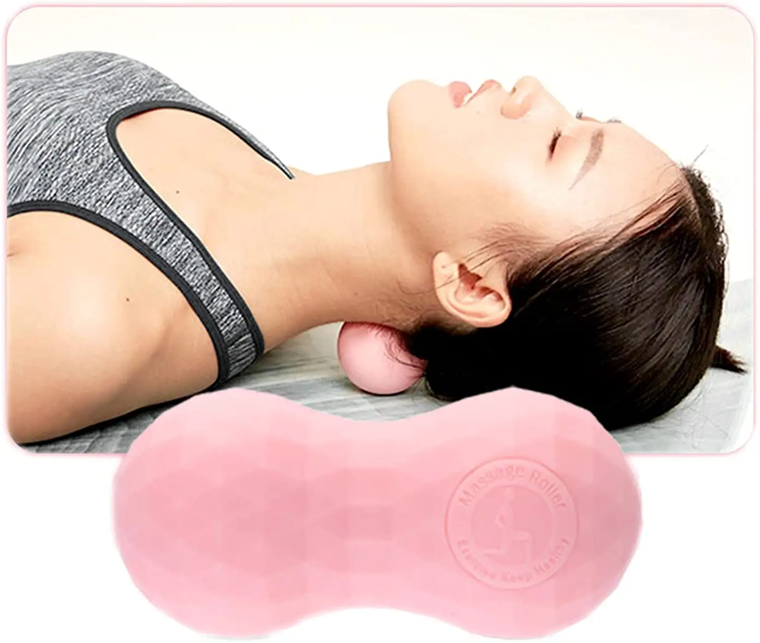 factory direct sale Silicone Double Lacrosse Massage Ball fascia Peanut Massage Balls for Myofascial Release Massage