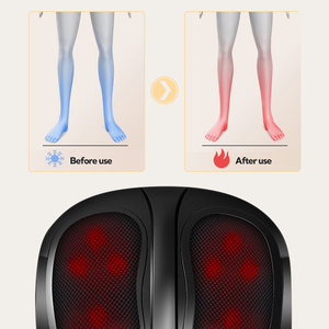 Shiatsu-masajeador de pies eléctrico para mejorar la circulación sanguínea, máquina vibradora con calor - Product Image 3