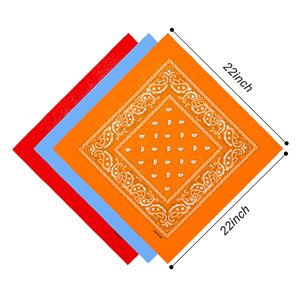 Vente en gros en vrac de bandeaux pour cheveux en coton de qualité supérieure 100% 22''22'' Motif paisley Style hip-hop en plein air pour hommes et femmes - Product Image 2