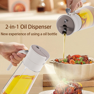 Botella de Aceite de Vidrio con Pulverizador de Gran Capacidad, <span class=keywords><strong>Apertura</strong></span> y Cierre Inversos, Doble Función, <span class=keywords><strong>Apertura</strong></span> y Cierre Automáticos - Product Image 1