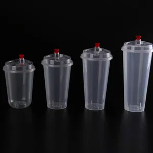 Amazon hotsale 1 oz-32 oz PET Transparent Tasse à Jus En Plastique Jetables Gobelets En Plastique PET avec couvercle
