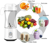 Mini mixeur personnel USB de 380 ml, mixeur portable pour fruits, mixeur domestique à six lames, mixeur portable rechargeable pour fruits