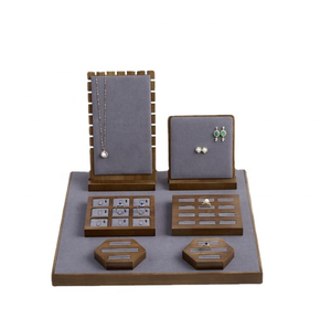 Fabrik auf Lager High-End-Mikrofaser-Schmuck-Verpackungs-Display Schmuck-Tablett Schmuck-Display - Product Image 5