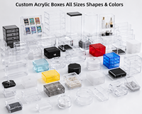Boîte en acrylique transparente personnalisée, cube de présentation, conteneur en acrylique pour le rangement, personnalisation du LOGO, taille, forme, couleur