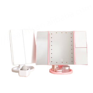 Thiết kế mới nhỏ gọn trang điểm gương đầy đủ ánh sáng ba màu LED miễn phí thường vụ Vanity bảng gương - Product Image 3