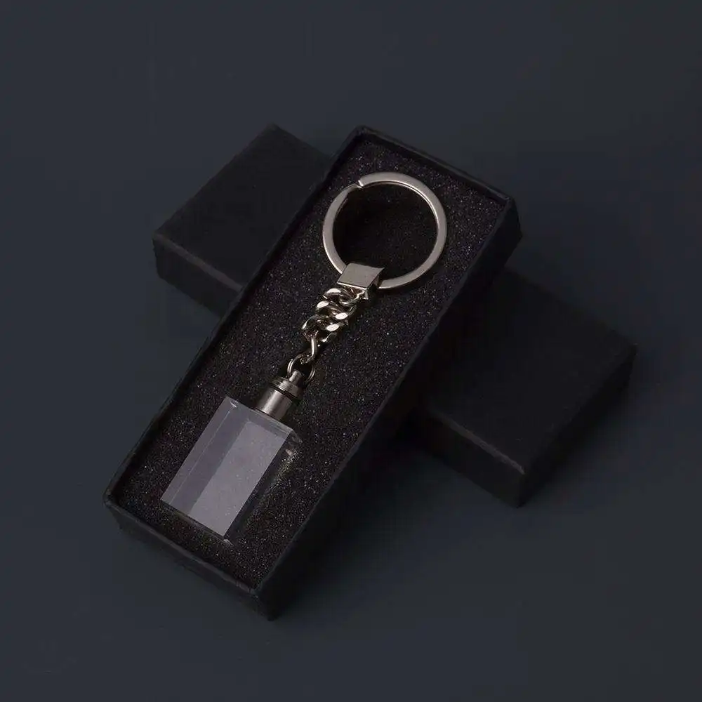 Honor of crystal Wholesale Custom Logo Car Keyrings 3d Photo Frame Crystal Keychain Blank Crystal Keychain