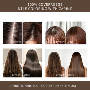 Crème colorante pour cheveux brun foncé, ton naturel, couvrance totale, longue durée, hydratante, brillance lisse, anti-dessèchement, professionnelle, OEM ODM - Product Image 5