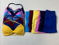 Soutien-gorge de sport plissé à col bas réglable, confortable, grande taille, vêtements de gym, spandex sexy et respirant