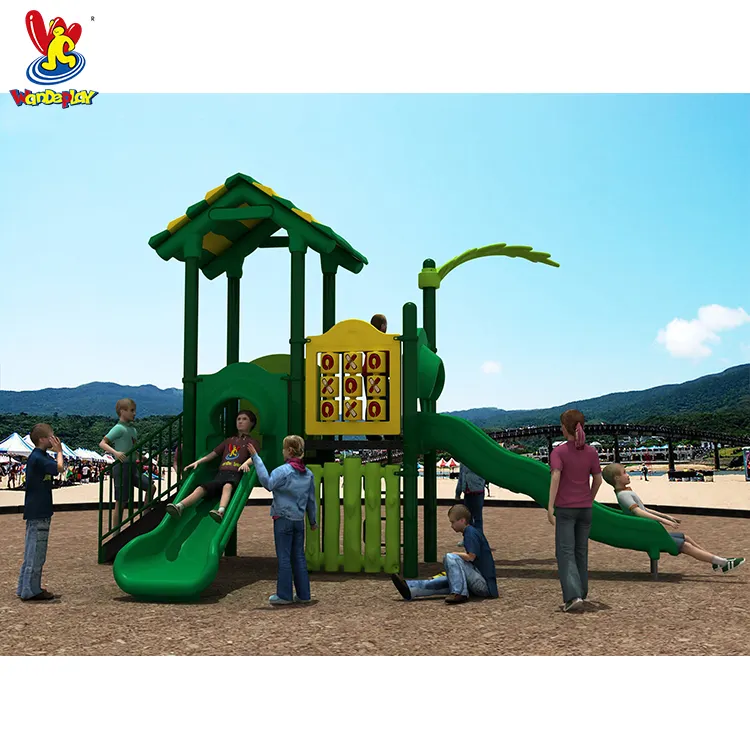 TUV Plastic Slide Play Set Amusement Forest Theme Game Rides Outdoor Ground House Toy Indoor Equipment for Kids Preschool