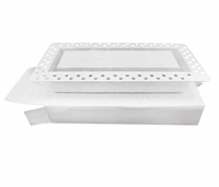 Grille de ventilation murale en métal blanc moderne pour extérieur, sous-sol, salon, plafond, 4x10, pour montage en plaques de plâtre, pour évacuation des air frais