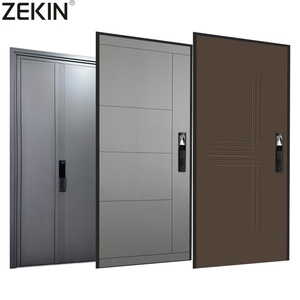 Puerta <span class=keywords><strong>de</strong></span> Entrada Principal <span class=keywords><strong>de</strong></span> Seguridad Americana ZEKIN al Mejor <span class=keywords><strong>Precio</strong></span> con Tira <span class=keywords><strong>de</strong></span> Aluminio, Puerta <span class=keywords><strong>de</strong></span> Entrada Principal para Casa, Puerta Pivotante Exterior - Product Image 3